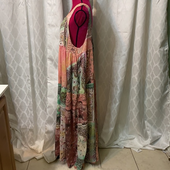 Free People Bandana Rama Dress Size L maxi Gown - Picture 11 of 12